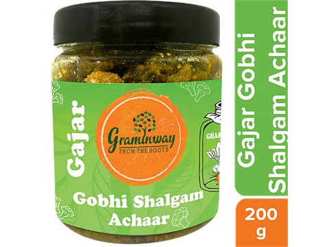 Graminway From The Roots - Gajar Gobhi Shalgam Achaar, Sweet & Spicy, 200 g