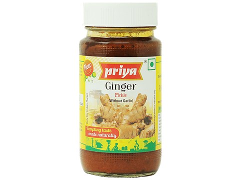 Priya Pickle - Ginger, Without Garlic, 300 g