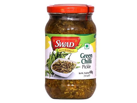 Swad Pickle - Green Chili, 400 g