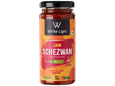White Light  Jain Schezwan Sauce - No Onion & Garlic, Pure Vegetarian, For Asian Cooking, Sauce & Dips, 250 g