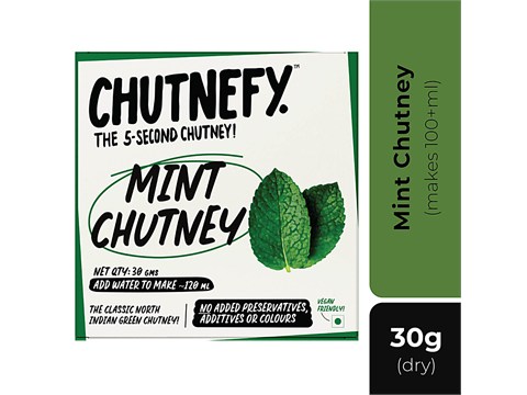 Chutnefy 5 Second Mint Chutney - Authentic Recipe, 30 g