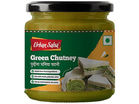 URBAN SALSA Green Chutney - Made With Fresh Ingredients, 200 g