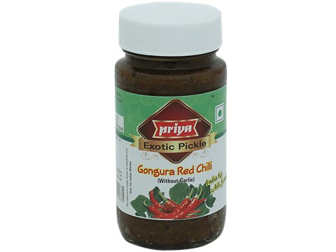 Priya Pickle - Gongura Red Chilli Without Garlic, 300 g
