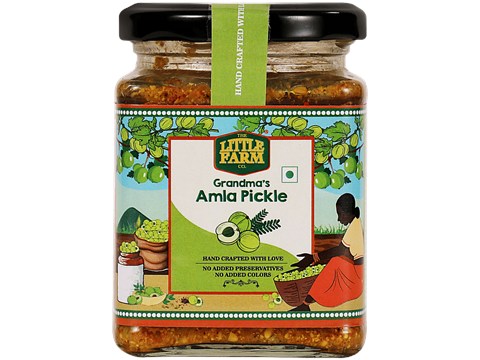 The Little Farm Co Grandma's Amla Pickle - Rich In Vitamin C, Authentic Taste & Flavour, 250 g