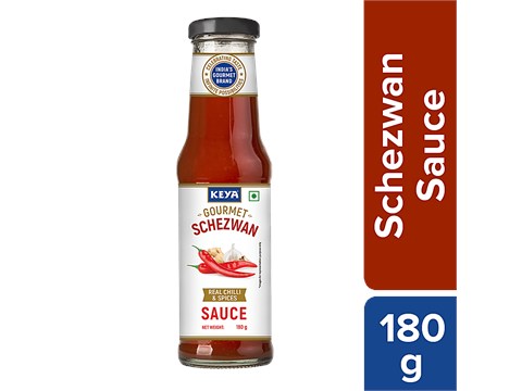 Keya Gourmet Schezwan Sauce - Versatile Spicy Condiment, For Dips, Spread, Cooking Use, 180 g