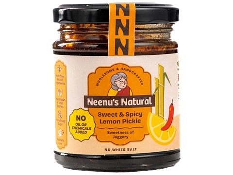 Neenu's Natural  Sweet & Spicy Lemon Pickle, 200 g