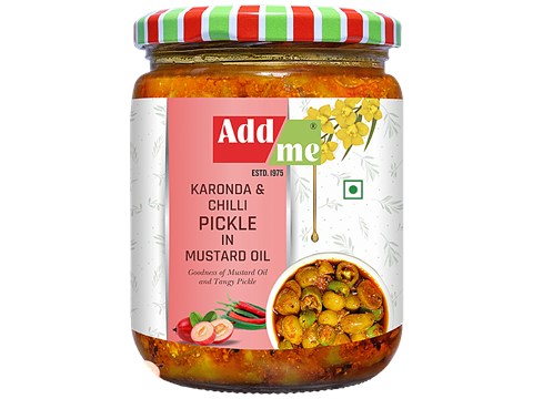 Add me Karonda & Chilli Pickle - In Mustard Oil, Tangy Taste, 500 g