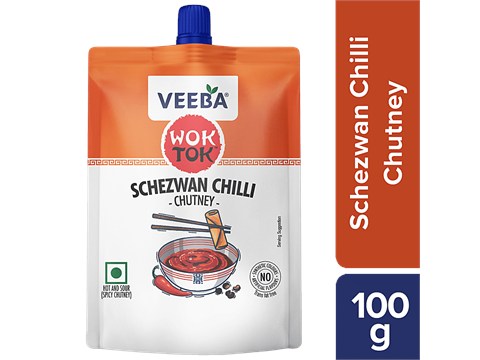 Veeba Schezwan Chilli Chutney - Hot, Sour & Spicy, 100 g