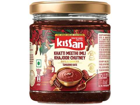 Kissan Khatti Meethi Imli Khajoor Chutney Bottle, 200 g