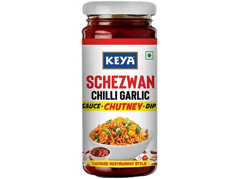 Keya Schezwan Chilli Garlic Chutney - For Preparing Pasta, Spring Roll, Chinese Platter, 250 g