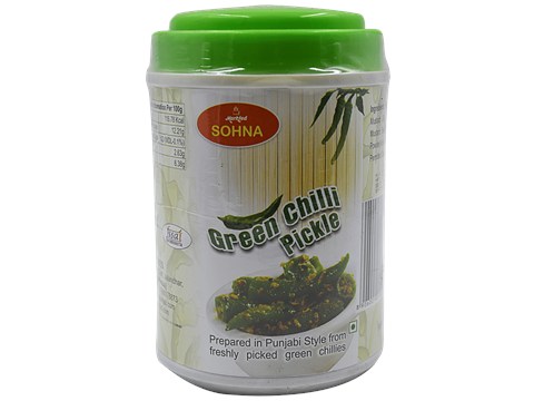 SOHNA Pickle - Green Chilli, 1 kg