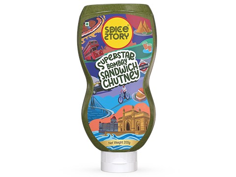 Spice Story Superstar Bombay Sandwich Chutney - Tangy & Spicy, 200 g