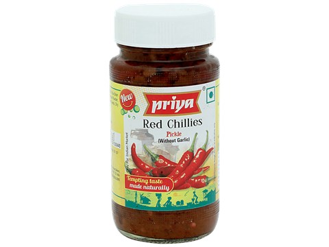 Priya Pickle - Red Chilli Without Garlic, 300 g