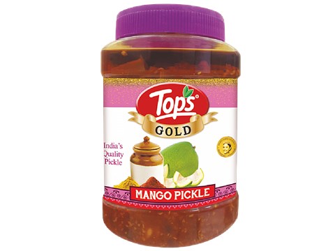 Tops Gold - Mango Pickle - Spicy Condiment, Accompaniment For Meals, 900 g