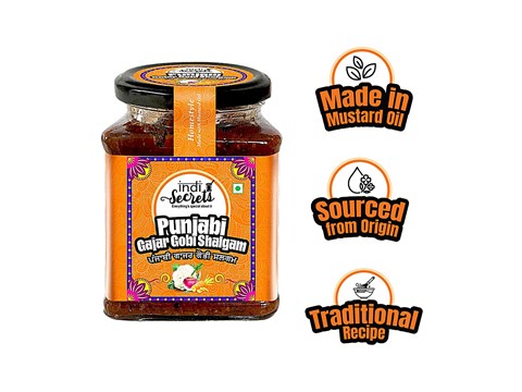 indiSecrets Punjabi Gajar Gobi Shalgam Pickle - Homestyle, 250 g