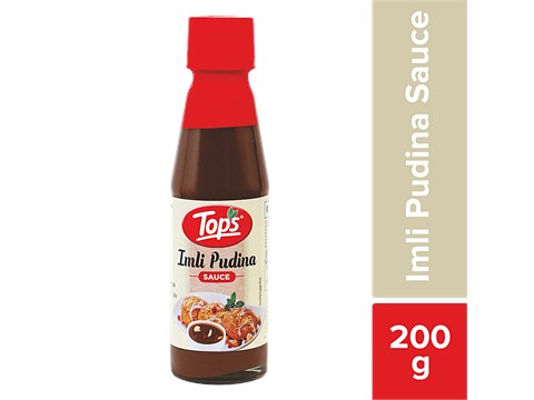 Tops Imli Pudina Sauce - Healthy & Tasty, Sweet-tangy Combination, 200 g