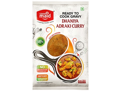 COOKMAID Dhaniya Adraki Curry - Ready To Cook Gravy, 300 g