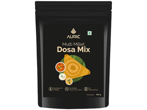 Auric Multi Millet Dosa Mix - Easy & Ready To Cook, 200 g