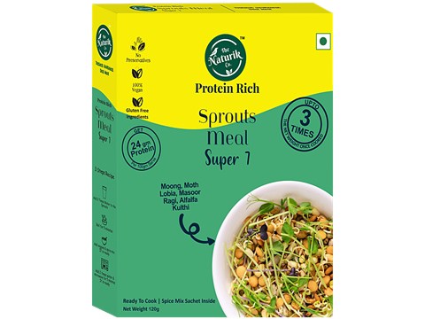 The Naturik Co. Sprouts Super 7 - Moong, Moth, Lobia, Masoor, Ragi, Alfalfa, Kulthi, 120 g