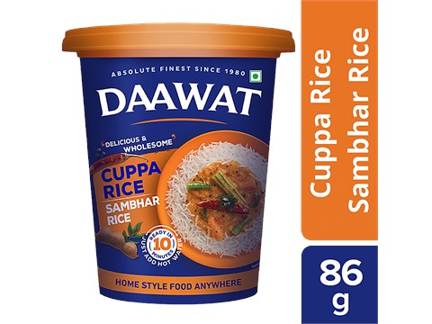 Daawat Cuppa Rice Sambhar Rice - Ready In 10 Minutes, 86 g
