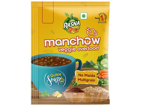 Rasna Manchow Veggie Overload Quickie Soup - Multigrain, No Maida, Single Pack, 15 g