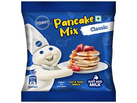 Pillsbury Pancake Mix - Classic Flavour, Makes Soft & Fluffy Pancakes, 80 g