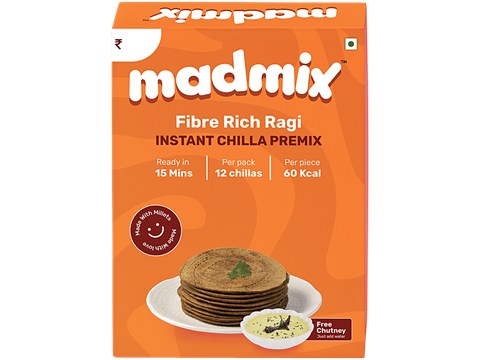 Madmix Fibre Rich Ragi Instant Chilla Premix - With Free Chutney, 270 g