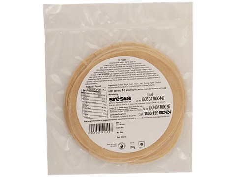 24 Mantra Organic Plain Pappad, 100 g