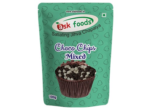 Ask Foods Choco Chips - Mixed, 100 g