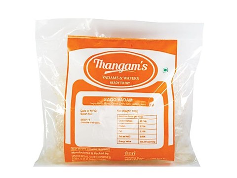 Thangams Vadam - Sago, 100 g