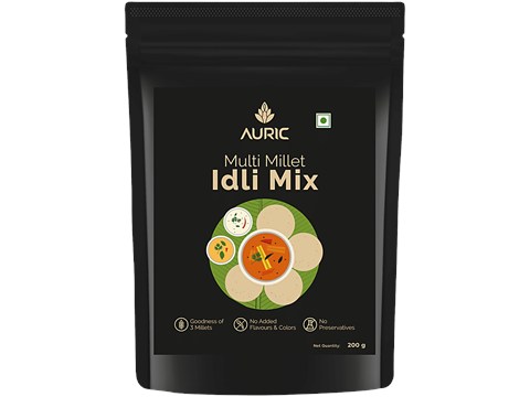 Auric Multi Millet Idli Mix - Easy & Ready To Cook, 200 g