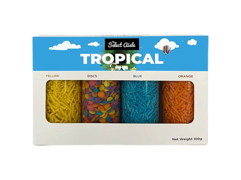The Select Aisle Sprinkles Combo Pack - Tropical, Assorted Colours & Shapes, Sweet, 25 g