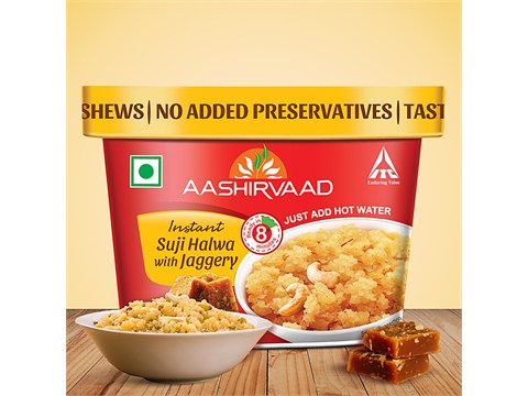 Aashirvaad Instant Suji Halwa - With Jaggery, 70 g