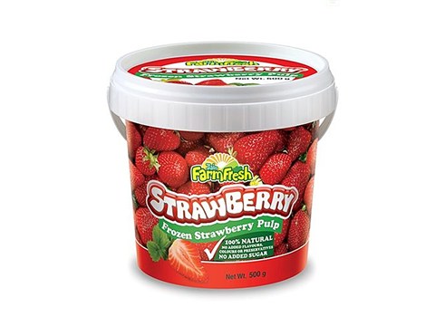 Jain Farm Fresh Frozen Pulp - Strawberry, 500 g