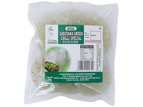 Royal Sabudana - Green Chilli Special, 200 g