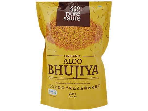 Phalada Pure & Sure Organic Aloo Bhujiya - Fun & Healthy Snack, 200 g