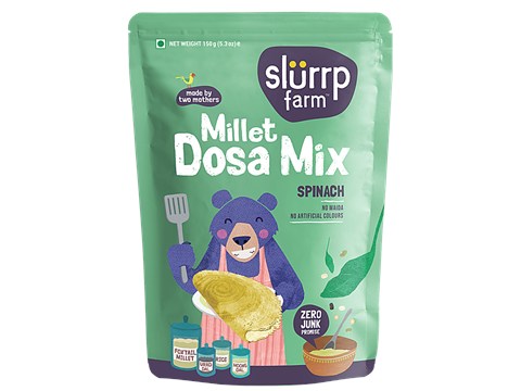 Slurrp Farm Millet Spinach Dosa Mix, 150 g