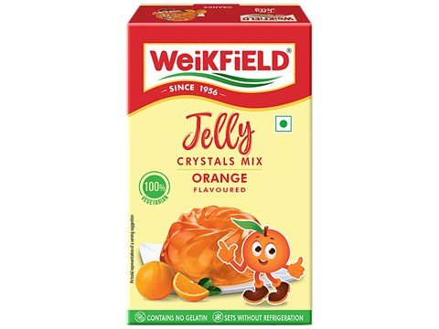 Weikfield Orange Flavoured Jelly Crystals Mix, 90 g