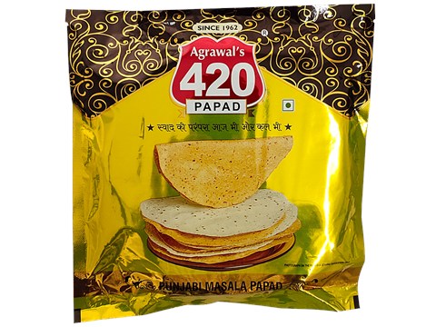 Agrawal's 420 Papad - Punjabi Masala, 400 g