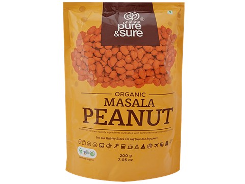 Phalada Pure & Sure Organic Masala Peanut - Fun & Healthy Snack, 200 g