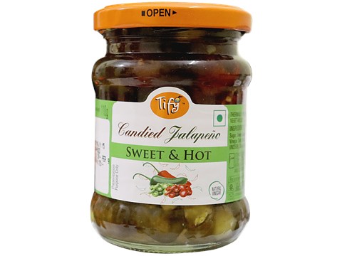 Tify Sweet & Hot Candied Jalapenos, 210 g