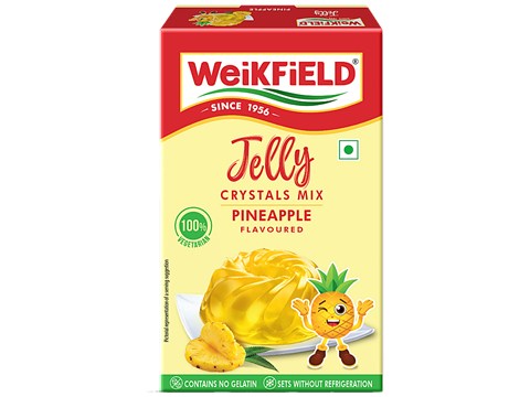 Weikfield Pineapple Flavoured Jelly Crystals Mix, 90 g