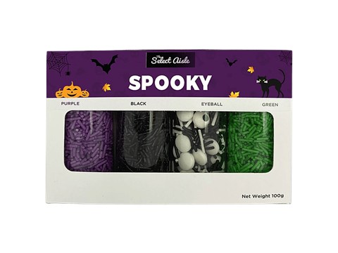 The Select Aisle Sprinkles Combo Pack - Spooky, Assorted Colours & Shapes, Sweet, 25 g