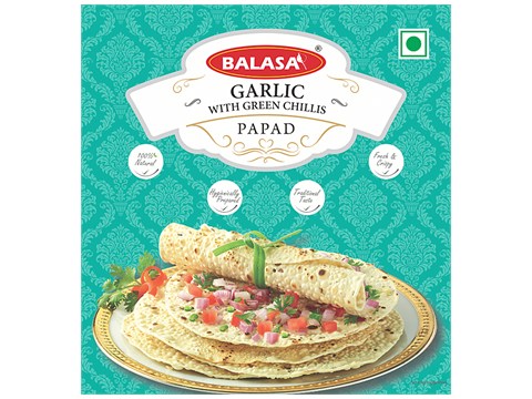 Balasa Papad  - Garlic With Green Chilli, 200 g