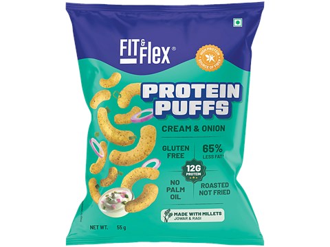 Fit & Flex Protein Puff - Cream & Onion, 55 g