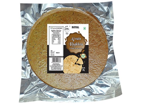 Royal Ajwain Khakhra - Perfect Snack, 200 g