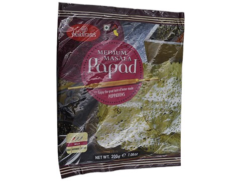 Haldiram's Papad - Medium Masala, Del, 200 g