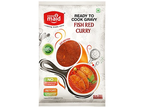 COOKMAID Fish Red Curry - Ready To Cook Gravy, 300 g