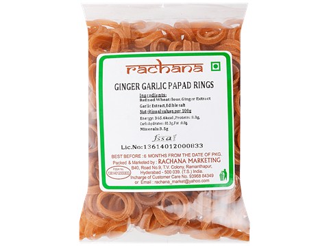 Rachana Ginger Garlic Rings, 200 g