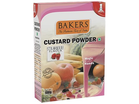BAKERS Custard Powder - Strawberry Flavour, 100 g